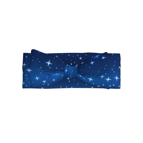 Blue star pattern Baby Bow Headband. Comfortable baby headband, suitable for daily wear and photo props.