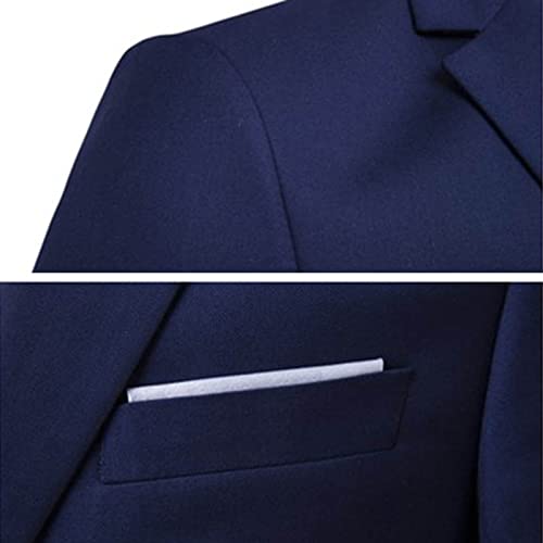 Fairnull Terno Masculino 2 peças de Negócios Slim cor Sólida Jaqueta Business smoking Ternos Elegant