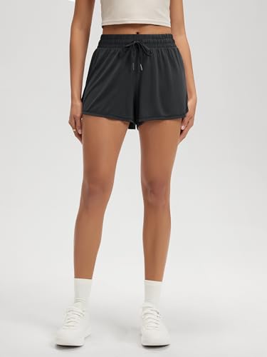 ODODOS Women's PeachSoft Lounge Shorts Drawstring High Waist Sleepwear Relaxed Fit Cozy Pajama Bottom3