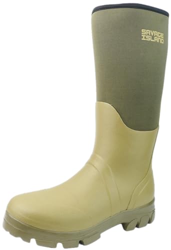 Savage Island All-Weather Neoprene Lined Wellington Boots - Adults Waterproof Wellies