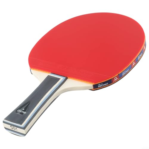 Gdfnmogo Raqueta de tenis de mesa de 7 capas de madera, hecha de madera y goma, diseño de mango largo, que garantiza un rendimiento ofensivo y estabilidad defensiva, para All-R