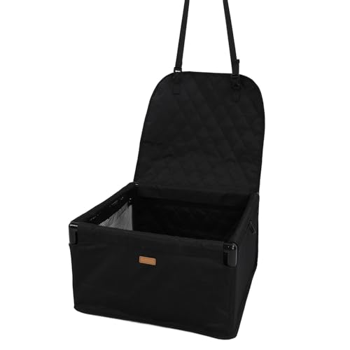 Asixxsix Asiento de Coche para Perros, Diseño de Malla Cómodo y Transpirable, Asiento Elevador de Coche para Mascotas Lavable y Desmontable, Cama de Viaje Portátil Multifuncional para Perros con