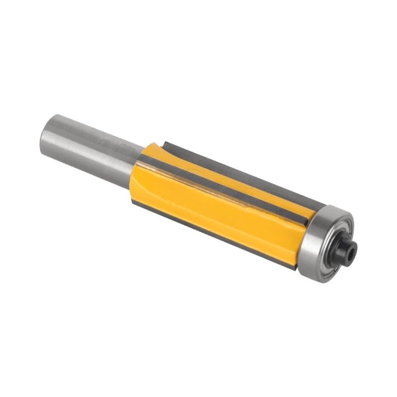 1/2/3/4 szt. 8MM 12MM UCHWYT Z4 Flush Trim Router Bit z 4 ostrzami zielony żółty frezy do drewna do frezowania drewna frez trzpieniowy(2pcs-A-Green)