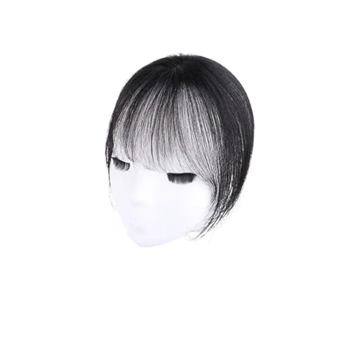 Flequillo con clip, flequillo con patillas, postizos for mujer, tamaño tupé, extensión de cabello humano de 4x6 cm for uso diario Wiglets(Natural color)