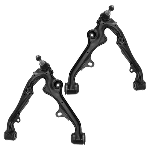 Image of Detroit Axle - 8pc Front End Kit for 2019-2024 Chevrolet Silverado 1500 GMC Sierra 1500, 2022 Sierra 1500 Limited, 4 Upper Lower Control Arms w /Ball Joint 2 Sway Bar Links 2 Outer Tie Rods Replacement