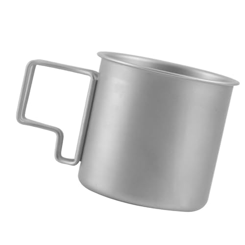 Image of CALANDIS Camping Cup with Foldable Handle Titanium Cup for Backpacking Tour Picnic | Camping Cookware | Camping Cooking Supplies | Camping & Hiking | Outdoor Sports | Sporting Goods