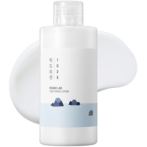 ROUND LAB 1025 Dokdo Lotion 6.76 Fl Oz, Intense Long-Lasting Hydration with Triple Hyaluronic Acid, Fluid Texture for Skin Barrier Protection, Face Moisturizer for Deep Moisture, Korean Skin Care Cover