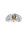  RYLOS Mens Rings Sterling Silver Rings Classic Designer Style 8X6MM Oval Gemstone & Genuine Diamond Ring Tiger Eye November Birthstone Rings For Men, Men\'s Rings, Silver Rings, Sizes 8,9,10,11,12,13