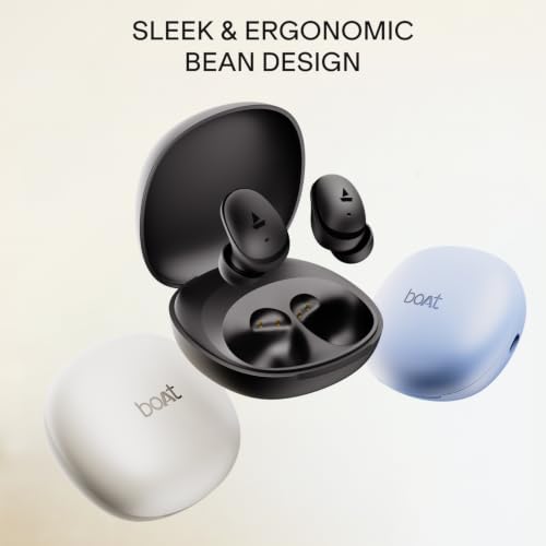 Image of boAt Airdopes Plus 214, Up to 55 Hrs Playtime, Dual Mics with ENx Tech, Sleek Bean Design, 10mm Drivers, Voice Assistant, BEAST Mode, ASAP Charge, IWP Technology TWS Earbuds with mic (Silver Mist)