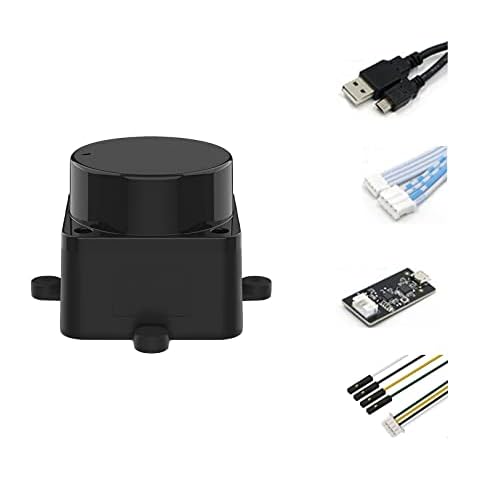 youyeetoo FHL-LD19 Lidar Sensor - 12Meter (39ft) 360° Ranging - Walnut Size, 30K lux Resistant - Provide ROS/ROS2/C/C++ SDK Raspberry Tutorial for Robots Drone SLAM, Lidar Scanner Kit with Adapter Cover