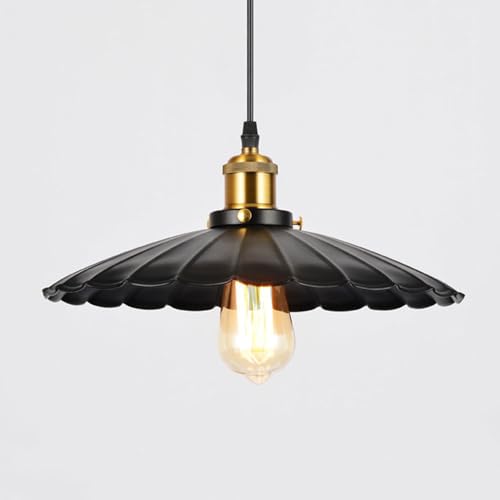Lámparas de techo vintage E27 con candelabros de pasillo en aluminio negro mate