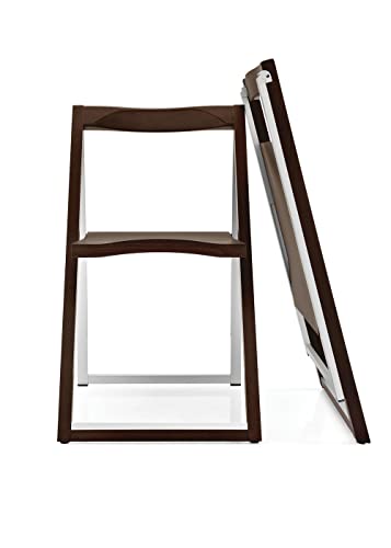Misure: cm 47 x 51 x 91 Connubia Set 2 Sedie Skip Cb207 Pieghevoli Colore Wengè P128