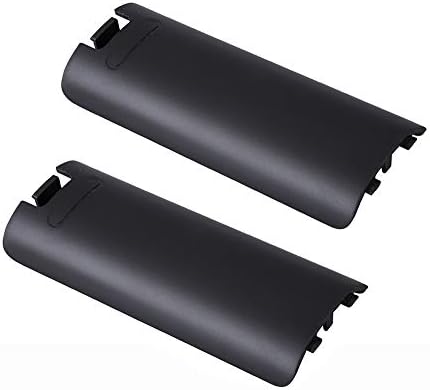 Trenro Wii Remote Controller Battery Cover, 2 Pack Back Cover Replacement for Nintendo Wii/Wii U Remote -Black - 4