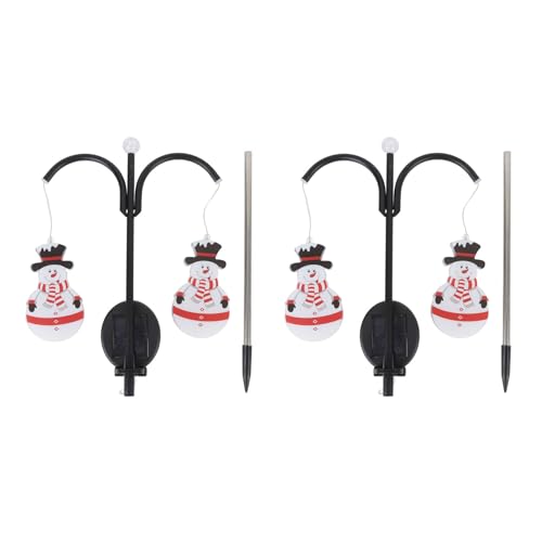 Éclairage de Noël bonhomme de neige solaire LED pour supprimer les câbles et baliser l'allée