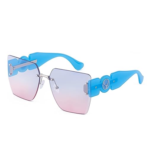 Lunettes de soleil sans cadre géométriques au design épuré