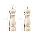 BILL.F Salt and Pepper Grinder Wooden Pepper Mill Grinder White Salt Pepper Shakers Set of 2 with Adjustable Ceramic Rotor- 7 Inch