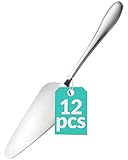 ZEITLOSES DESIGN: 12 teiliges Tortenheber / Tortenbesteck Set aus hochwertigem 18/10 Edelstahl hochglanzpoliert | Gesamtlänge ca. 22,5 cm | Länge der Schaufel ca. 11,5 cm | Breite ca. 4,7 cm