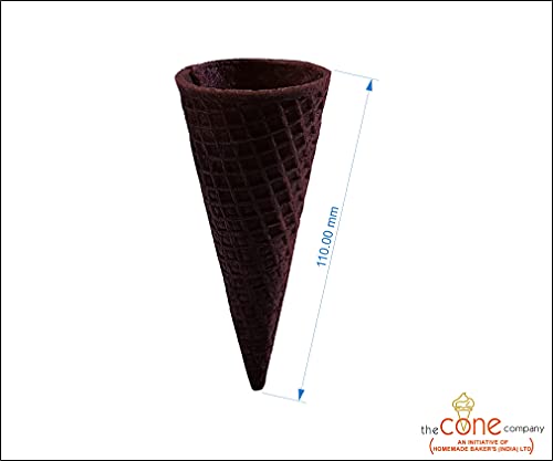 Image of The Cone Company-Wafer cones (CHOCOLATE, 110 MM-FLAT TOP CONE) (10 PCS)
