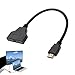 Huybaa HDMI-Stecker auf 2-Buchsen, Splitterkabel, 1 Eingang, 2 Ausgänge, für HDTV, HD, LED, LCD-Monitor, Projektoren, Schwarz (1 Stück)