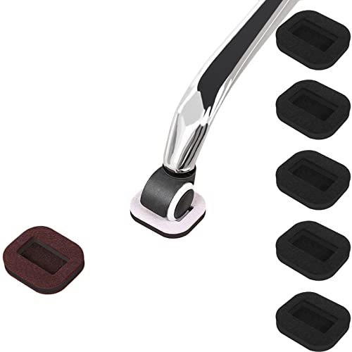 5 posavasos de fieltro con clip Eva para muebles, silla de ruedas de oficina, tazas de muebles sólidas, ruedas sólidas, antideslizantes, silenciosas, para protección del suelo en interiores (negro)
