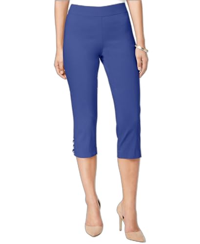 Petite Lattice-Hem Capri Pants