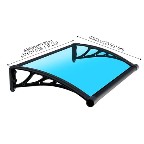 Auvent extérieur 60 x 100 cm résistant aux intempéries avec support en acier - 8