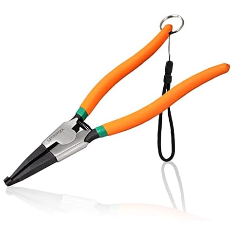 LEONTOOL 8-Inch Lock Ring Pliers with Rope Cover