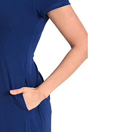 Image of Miss Lavish London Women's Relaxed Fit T Shirt Dress with Pockets Short Sleeve Summer Vacation Dresses