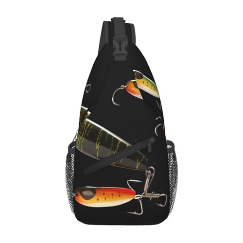 Bolso Cruzado Casual Unisex Negro de Poliéster