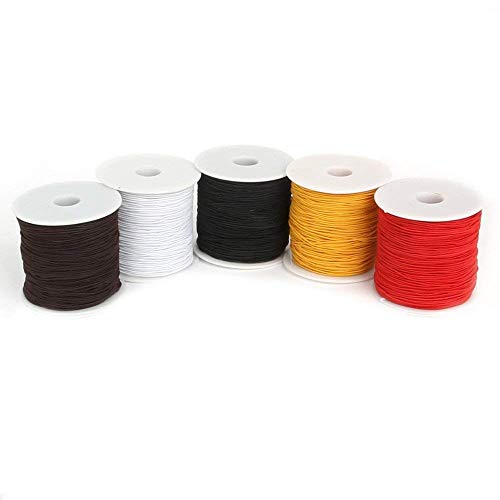 Elastisches Band, erhältlich in den Durchmessern 0,8 mm/ 1,0 mm/ 1,2 mm/ 1,5 mm, gelb, 1.5MM x 40Meters