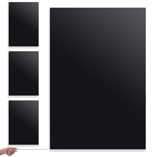 ABS Kunststoffplatten, 3mm 30 x 20 cm Glatte Oberfläche abs Kunststoffplatte, 4 Stück Schneidebare Kunststoffplatte, Schwarz Abs Platte, für Außenbereich für Basteln, Kotflügel, Heimdekoration