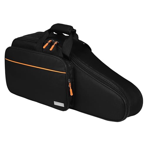 LIFKOME Alto Saxophone Bag with Double Backpack Straps Oxford Fabric Padded Sax Case for Tenor Saxophone Shockproof Instrument Storage Bag Versatile Carrying Options for Adults