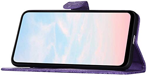 IKASEFU Compatível com Xiaomi Redmi K20/K20 Pro Capa em relevo renda flor PU carteira de couro capa