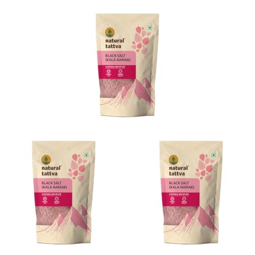Image of Natural Tattva Black Salt - Natural Aroma & Authentic Taste for Everyday Cooking, Perfect for Raita, Chaats & Salads (500 g) (Pack of 3)