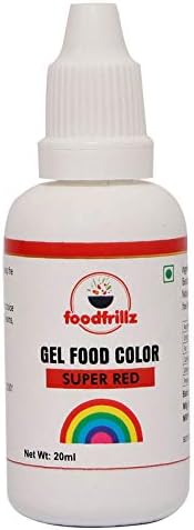foodfrillz Super Red Gel Food Color for Food and Beverage - 20ml