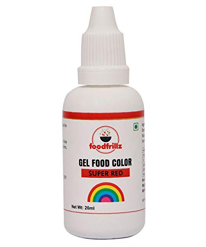 foodfrillz Super Red Gel Food Color for Food and Beverage - 20ml