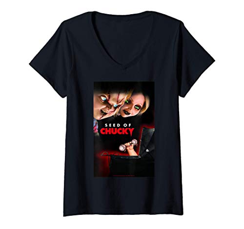 Mujer Chucky Seed Of Chucky Movie Poster Camiseta Cuello V