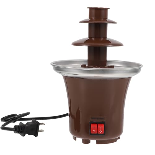 FELTECHELECTR Melting Chocolate Maker Small Fountain Heated Fondue Fountain Perfect for Parties Stainless Steel