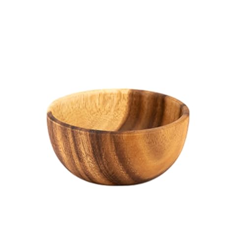 YIXANNX Umweltfreundliches Holzschüssel Set – leicht zu reinigen, vielfältig einsetzbar. Moderne runde Salatschüssel, Holzschüsseln, Schüsseln, 13cm