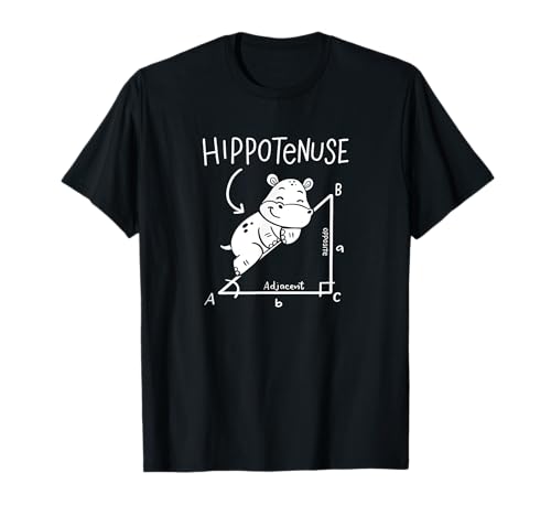 Hipopótamo Geometría Divertido Amante De Las Matemáticas Traje Hipotenusa Camiseta