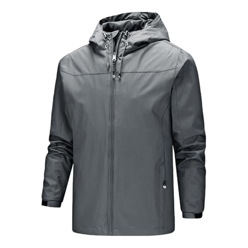Veste de pluie imperméable fine et ultra légère avec capuche amovible pour homme