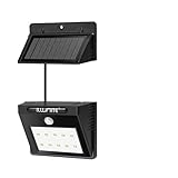 ILLUNITE Solar Light Bright 10 LED Waterproof Motion Sensor Security Detachable Design Light for Indoor, Outdoor, Yard, Driveway, Garden Path, with Extra Long Extension Cords