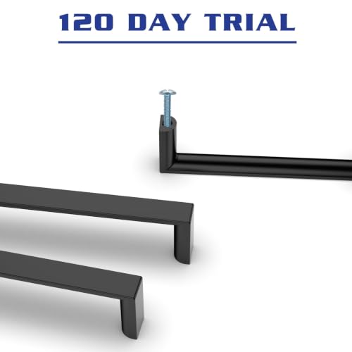 Image of 6 Pack 3.75 Inch(96mm) Kitchen Cabinet Handles Matte Black Cabinet Pulls