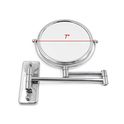Espejo de maquillaje doble cara montado en pared 7 pulgadas miniatura 3