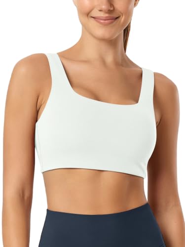 Image of ODODOS Square Neck Sports Bra for Women Wirefree Non Padded Yoga Tank Workout Crop Tops
