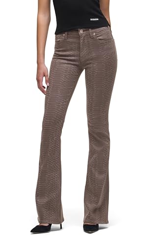 Hudson Women's Barbara High Rise Bootcut Jean, Iron Snake Coated, 32