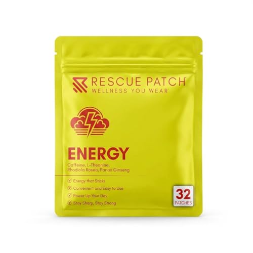 Rescue Patch Energy Patches with Caffeine for Adults 32 Count