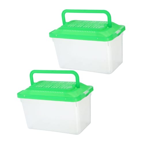 Toddmomy 2stücke Tragbarer Handheld Fischbehälter Transparente Zuchtbox Für Fische Schildkröten Und Hamster Robuste Transportlösung Für Kleine Haustiere Für Reisen Und Pflege