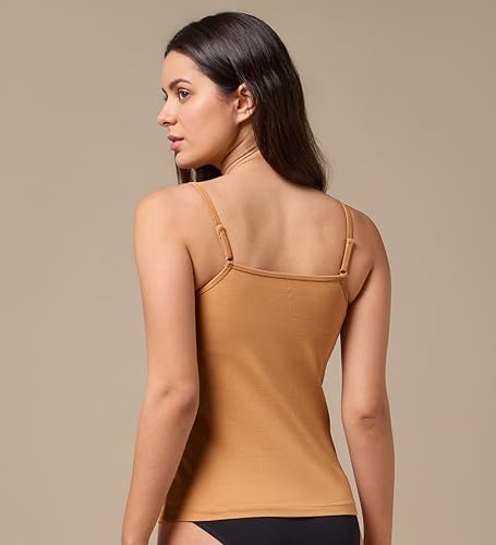 Image of URBAN ADVENTURE Ultra Soft Cotton Spandex Regular Fit Spaghetti Camisole for Women