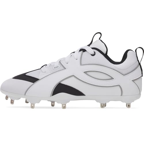 Under Armour Men's Yard Icon MT Baseball Cleats, (100) White/White/Black, 10.5, US